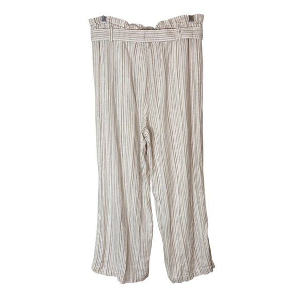 Banana Republic Women's Linen Blend Paperbag Wide Leg Pant- Size 10 - Picture 6 of 11